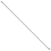 Sterling Silver 2.9mm Diamond-cut Long Link Cable Chain
